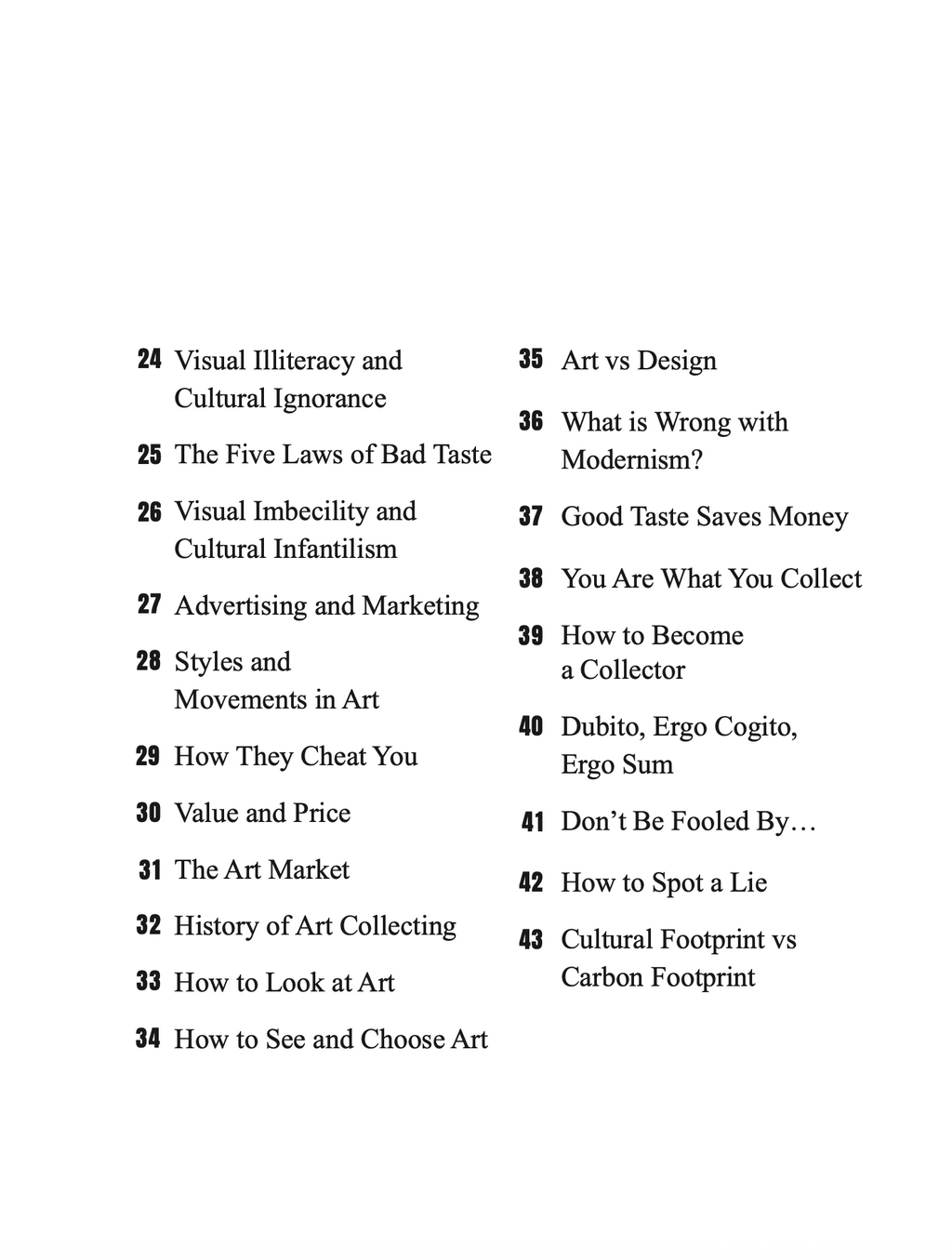 The Art Collector's Manifesto
